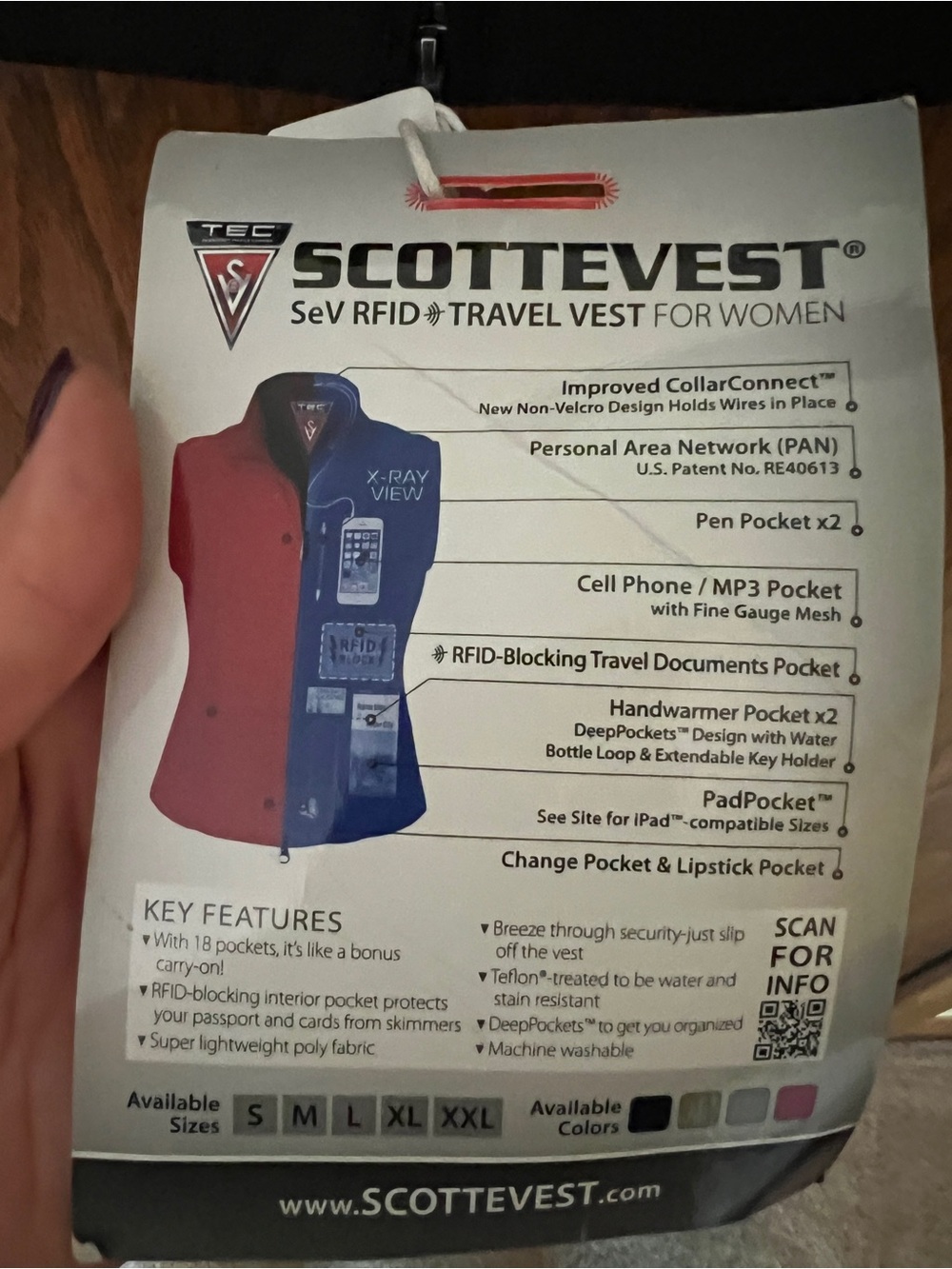 ScotteVest Women's Black RFID Travel Vest - Size L - Picture 4 of 8